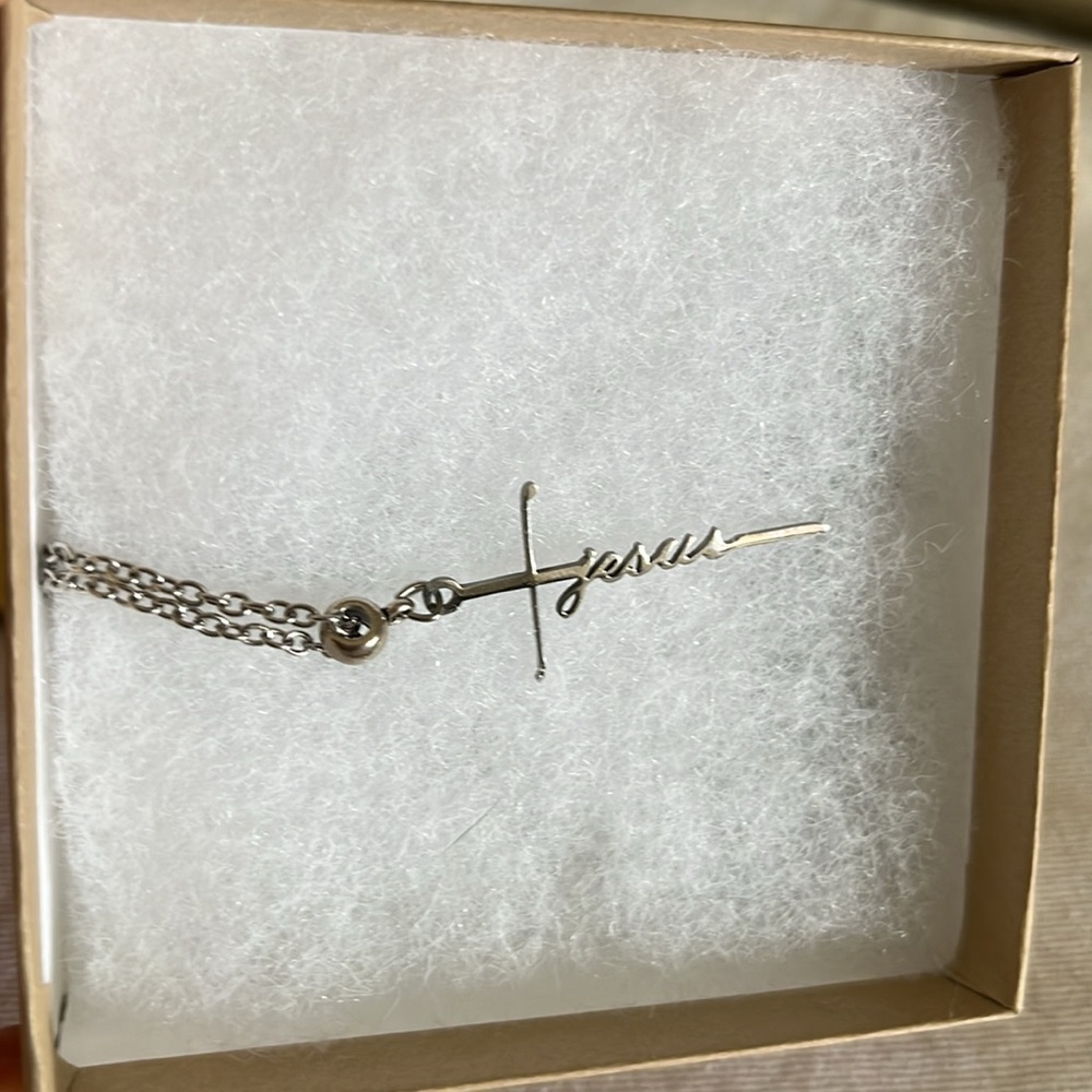 God Jesus Lord Cross Stainless Steel Necklace - Picture 10 of 10